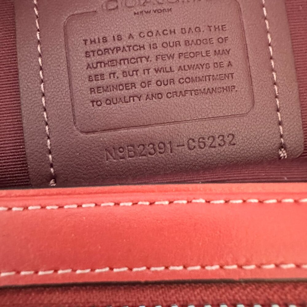 Coach No B2391-C6232 Kristy Shoulder Handbag - Khaki signature - Tangerine - Picture 7 of 15